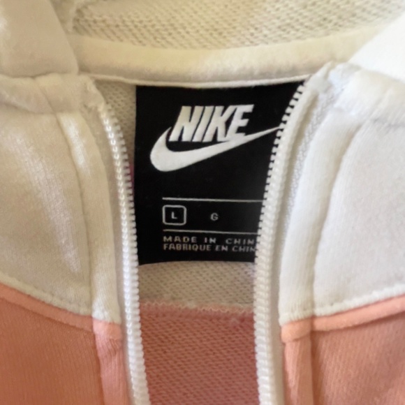 Nike Sportswear Womens Heritage 1/2 Zip Cropped Hoodie Multicolor Pink Size L - Picture 4 of 5